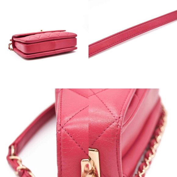 CHANEL Lambskin Quilted Small Trendy CC Flap Dual Handle Pink Gold - Picture 3 of 14